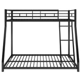 Metal Floor Bunk Bed, Twin over Full,Black(OLD SKU:MF193244AAB) - Home Elegance USA