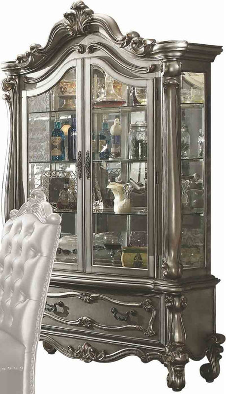 Acme Furniture - Versailles Antique Platinum Curio Cabinet - 66838