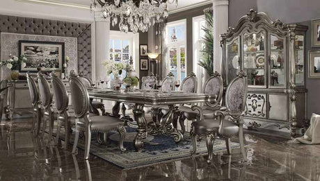Acme Furniture - Versailles Antique Platinum 12 Piece Dining Table Set - 66820-12SET