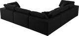 Serene - Cloud Modular Sectional - Black - Fabric - Home Elegance USA