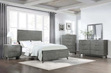 Eastern King Bed 5 Piece Set - Dark Gray - Home Elegance USA