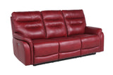 Top-Grain Leather Motion Set: Decadent Comfort, Contemporary Style, Wine or Coffee Color, Reclining with USB Control Panel - Home Elegance USA