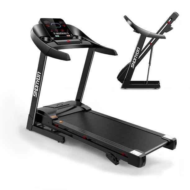 2.5HP Folding Electric Treadmill with LED Display and Cup Holder