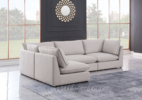 Mackenzie - Modular Sectional 4 Piece - Beige - Fabric - Home Elegance USA