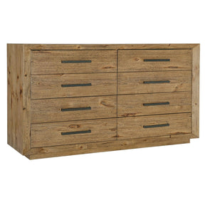 Big Sky Eight-Drawer Dresser Pecky Hickory Veneers Vintage Natural – Hooker Furniture