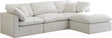 Plush - Cloud Modular Sectional 4 Piece - Cream - Fabric