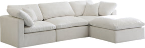Plush - Cloud Modular Sectional 4 Piece - Cream - Fabric