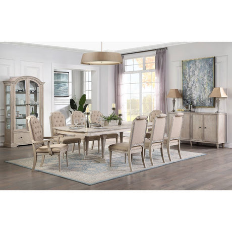 Acme Furniture - Wynsor 10 Piece Dining Room Set in Antique Champagne - 67530-10SET