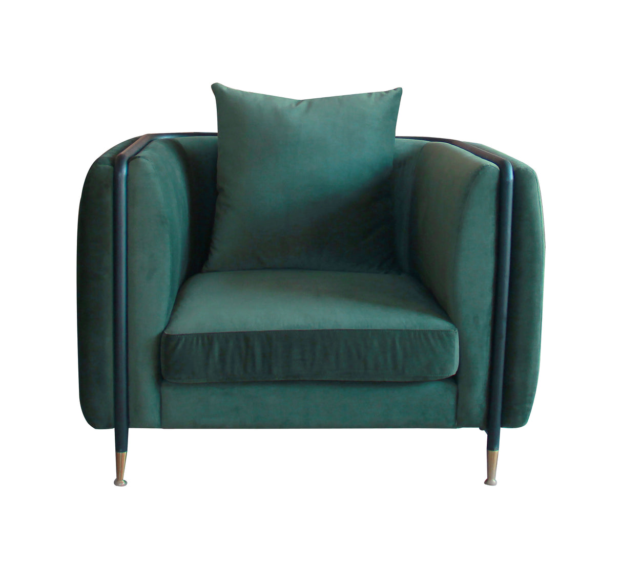 Divani Casa Oswego Modern Dark Green Jade Accent Chair - Home Elegance USA