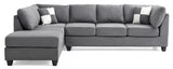 Glory Furniture Malone G633B-SC Sectional ( 3 Boxes) , GRAY - Home Elegance USA