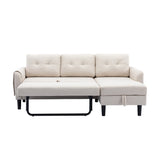 UNITED WE WIN Sectional Sofa Reversible Sectional Sleeper Sectional Sofa with Storage Chaise - Home Elegance USA