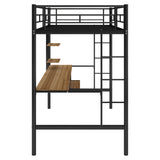 Loft Bed with Desk and Shelf , Space Saving Design,Twin（OLD SKU:MF193081AAB） - Home Elegance USA