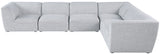 Miramar - Modular Sectional 6 Piece - Gray - Fabric - Modern & Contemporary - Home Elegance USA