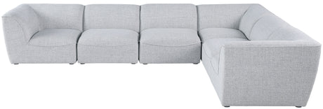 Miramar - Modular Sectional 6 Piece - Gray - Fabric - Modern & Contemporary - Home Elegance USA