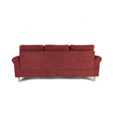 Velvet Reversible Sectional Sofa in Paprika Red - Home Elegance USA