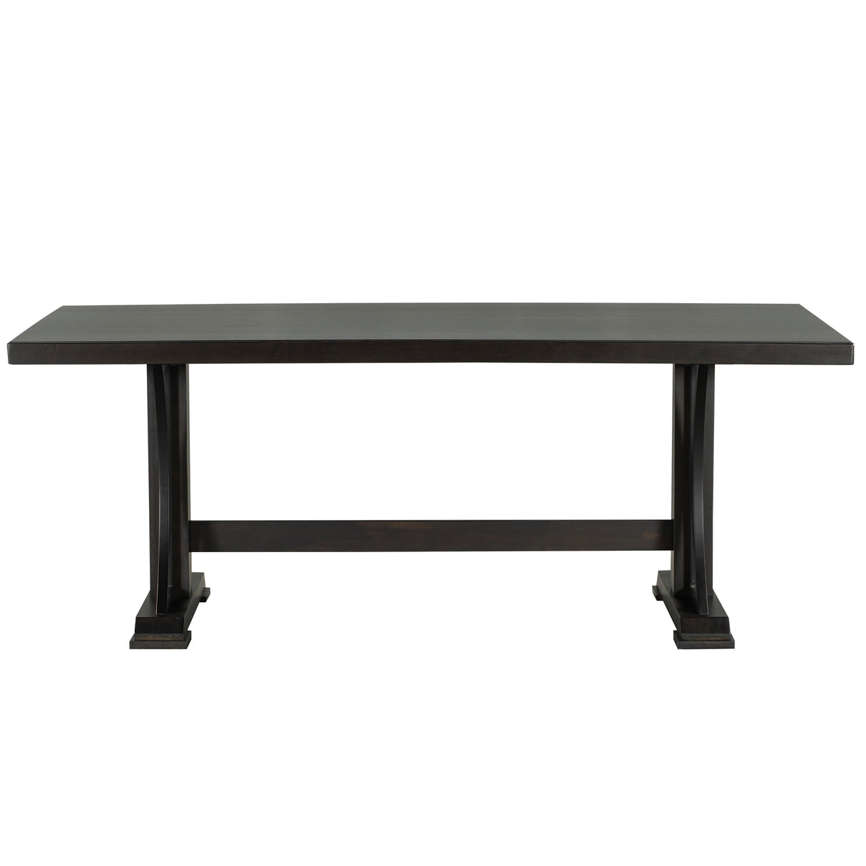 TREXM Retro Style Dining Table 78” Wood Rectangular Table, Seats up to 8 (Espresso) - Home Elegance USA