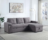 Jacop - Sectional Sofa - Dark Gray Fabric - Home Elegance USA