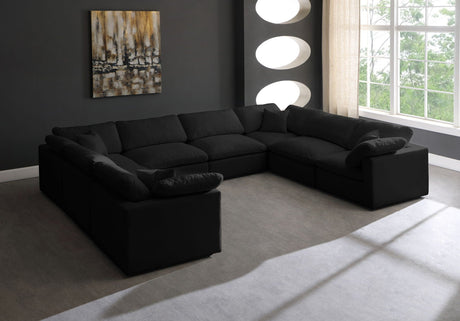 Plush - Cloud Modular Sectional - Black - Fabric - Home Elegance USA