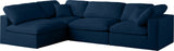 Plush - Cloud Modular Sectional 4 Piece - Navy - Home Elegance USA