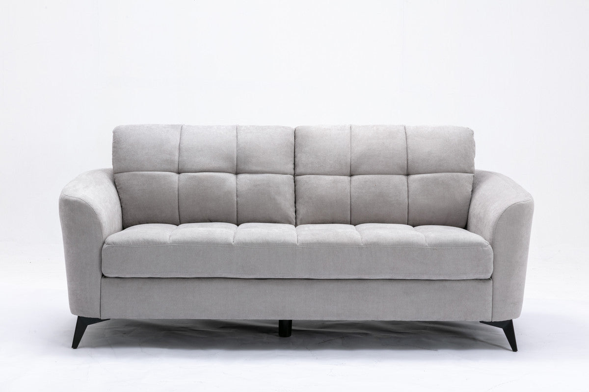 Callie Light Gray Velvet Fabric Sofa - Home Elegance USA