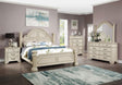 Pamphilos - Queen Bed & 1 Nightstand & Dresser & Mirror - Antique White