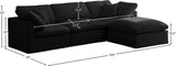 Plush - Cloud Modular Sectional - Black - Fabric - Modern & Contemporary - Home Elegance USA