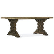 La Grange Le Vieux 122-Inch Double Pedestal Dining Table in Barnwood Finish – Hooker Furniture