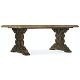 Hooker Furniture La Grange Le Vieux 86In Double Pedestal Table With 2-18In Leaves