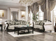 Clarice - Sofa & Loveseat - Beige / Silver