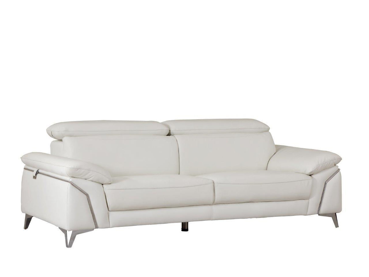 Global United Top Grain Italian Leather Sofa Home Elegance USA