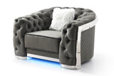 Glory Furniture Sapphire G0590A-C Chair ,  Gray - Home Elegance USA