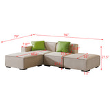 Modular Sectional Fabric Sofa (Beige) - Home Elegance USA