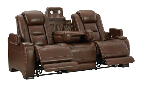 The Man-den - Mahogany - 3 Pc. - Power Sofa, Loveseat, Recliner - Home Elegance USA