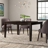 Casual Dining Warm Merlot Finish 1pc Dining Table with Self-Storing Extension Leaf Strong Durable Furniture - Home Elegance USA