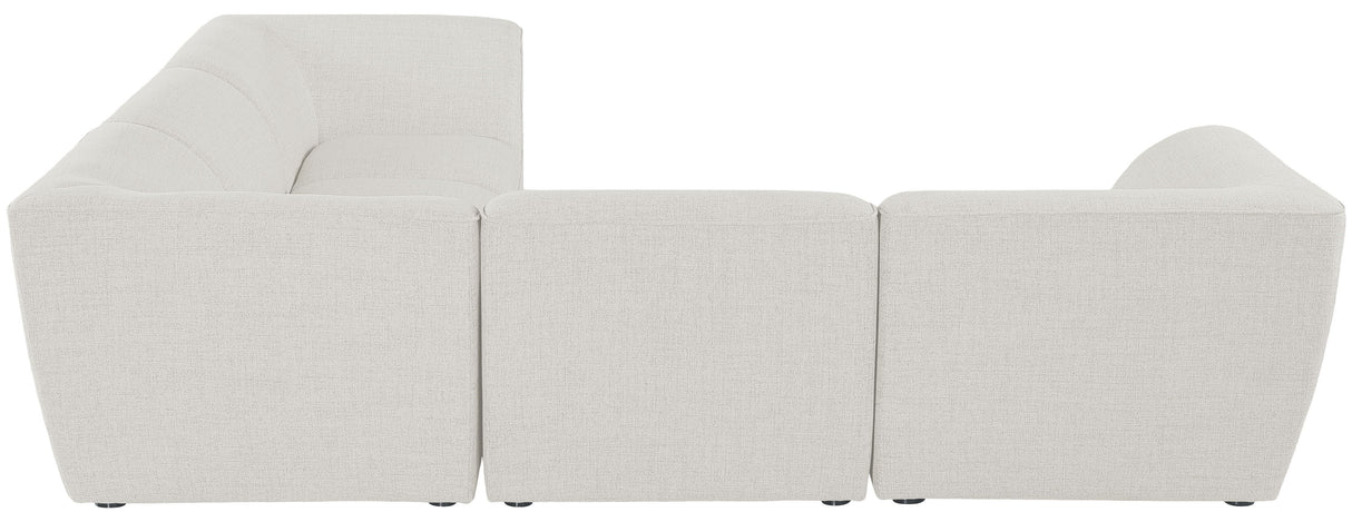 Miramar - Modular Sectional 5 Piece - Cream - Modern & Contemporary - Home Elegance USA