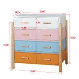 The colorful  free combination cabinet  DRESSER CABINET BAR CABINET, storge cabinet, lockers,Solid woodhandle, can be placed in the living room, bedroom, dining room  color White, blue orange Pink - Home Elegance USA