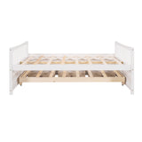 Full size Daybed with Twin size Trundle and Drawers, Full Size, White