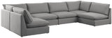 Mackenzie - Modular Sectional 6 Piece - Gray - Modern & Contemporary - Home Elegance USA