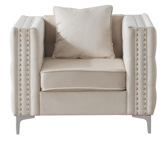 Glory Furniture Paige G827A-C Chair , IVORY - Home Elegance USA