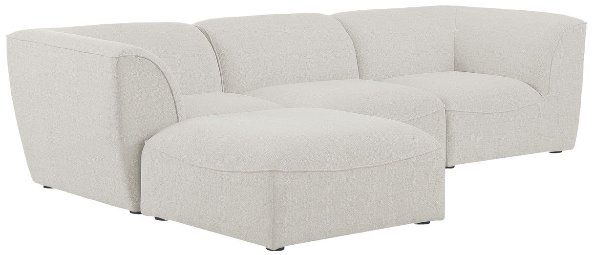 Miramar - Modular Sectional 4 Piece - Cream - Fabric - Home Elegance USA