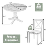 Orisfur. 5 Pieces Dining Table and Chairs Set for 4 Persons, Kitchen Room Solid Wood Table with 4 Chairs - Home Elegance USA