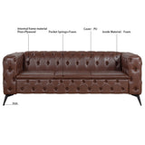 84.06Inch Width Traditional Square Arm removable cushion 3 seater Sofa - W68041370 - image - 12