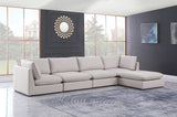 Mackenzie - Modular Sectional 5 Piece - Beige - Fabric - Modern & Contemporary - Home Elegance USA