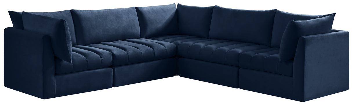 Jacob - Modular Sectional 5 Piece - Navy - Fabric - Home Elegance USA