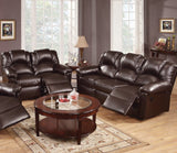 Motion Sofa 1pc Couch Living Room Furniture Brown Bonded Leather Home Elegance USA