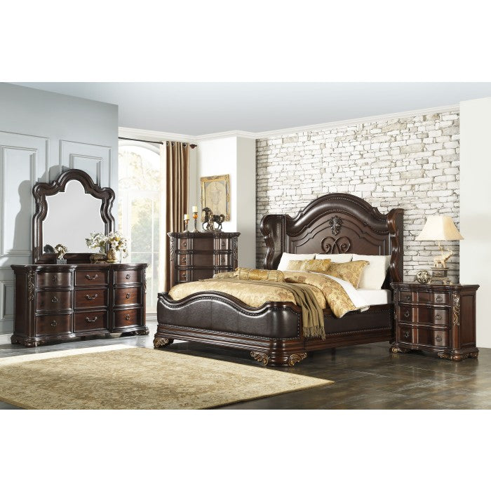 Homelegance - Royal Highlands Queen Bed In Rich Cherry - 1603-1