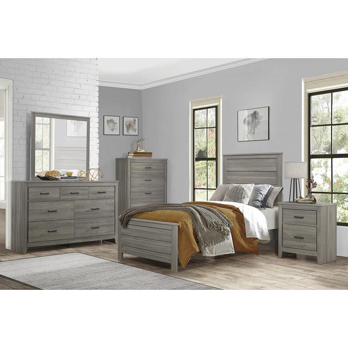 Homelegance - Waldorf 6 Piece Queen Bedroom Set In Dark Gray - 1902-1-6Set