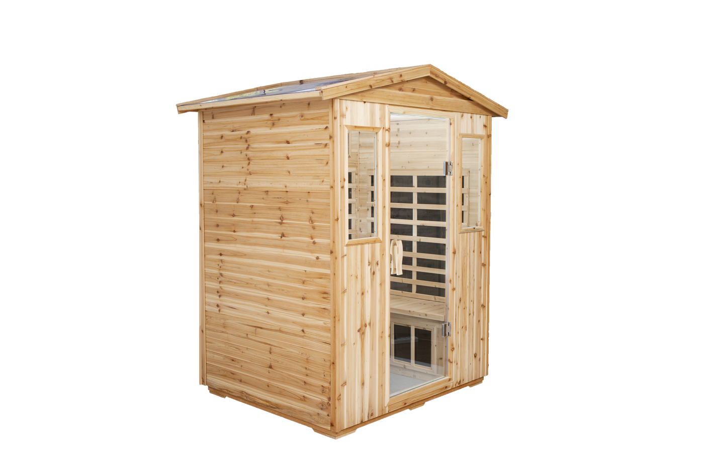 Outdoor four person sauna room