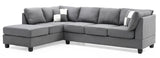 Glory Furniture Malone G633B-SC Sectional ( 3 Boxes) , GRAY - Home Elegance USA