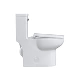 One-Piece Toilet 1.28GPF Siphon Jet Flushing with Toilet Seat